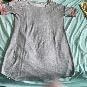 Gray tunic sleeping shirt dress